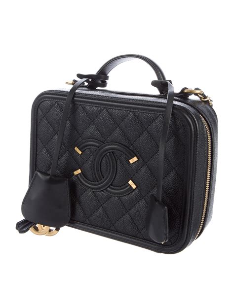 chanel medium filigree vanity case|Chanel vanity case bag small.